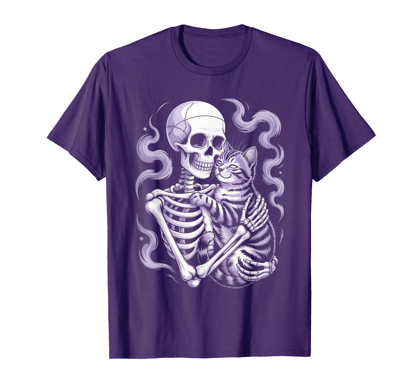 Funny cat Skeleton Pet Lover Creepy Bones T-Shirt