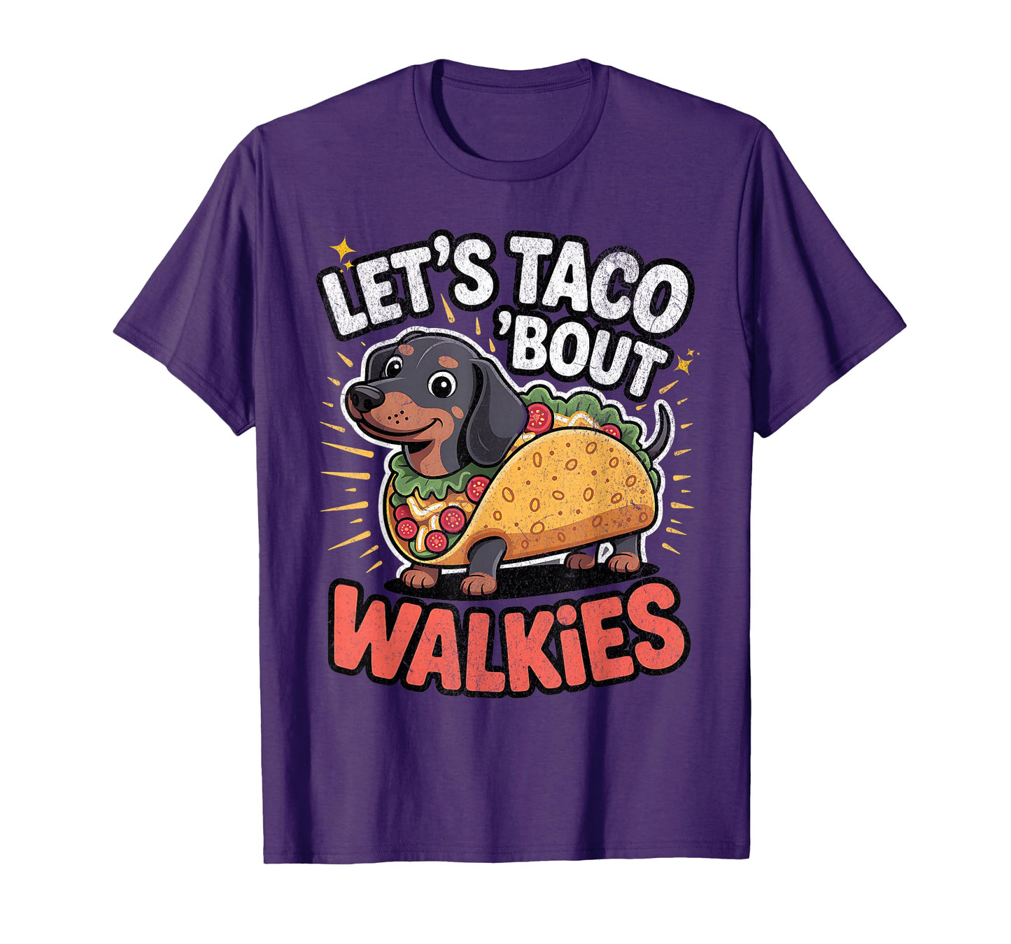 Funny Dog Taco – Let’s Taco ’Bout Walkies Cute Pet Pun T-Shirt