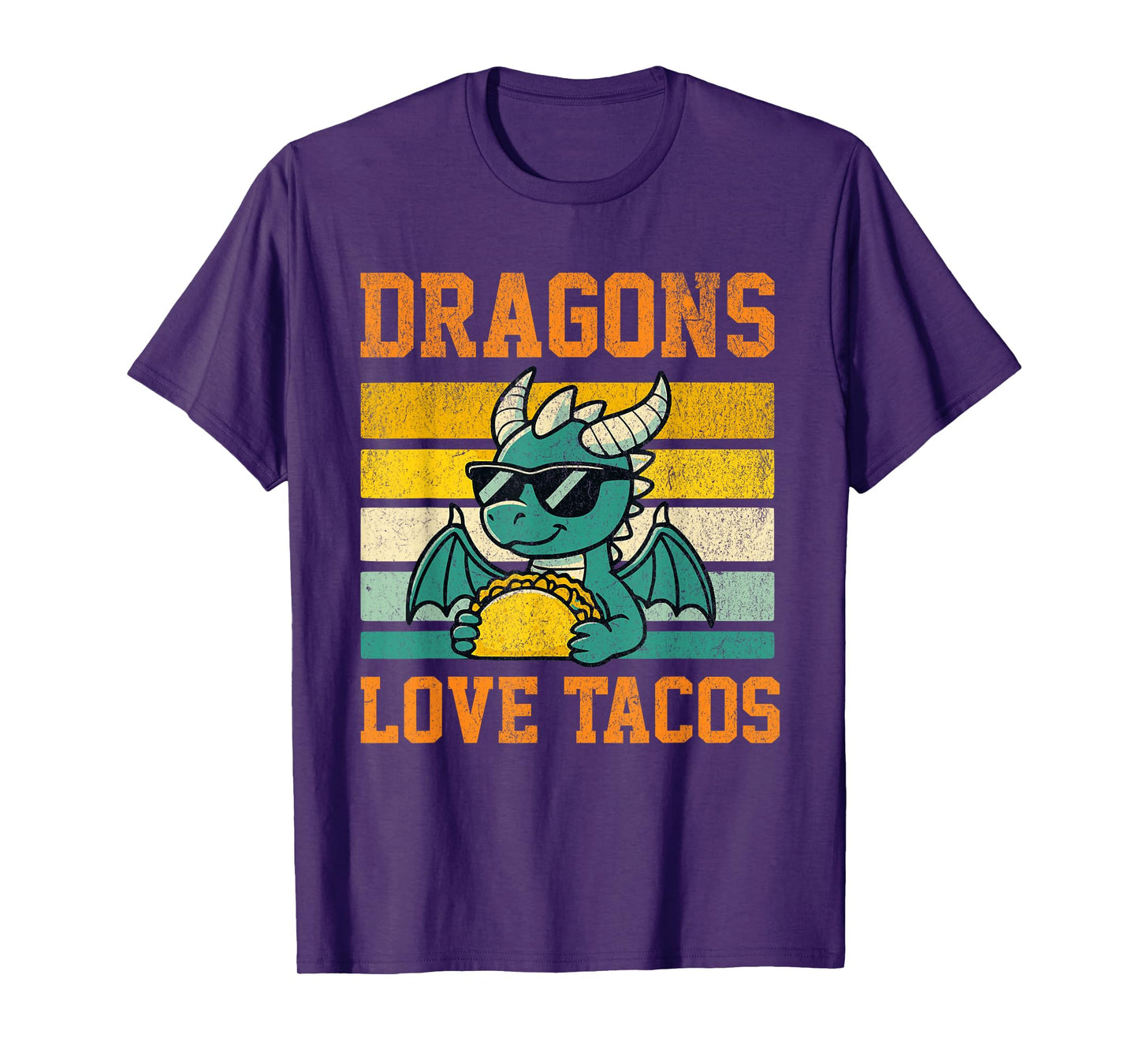 Dragons Love Tacos Funny Mexican Food Fiesta Men Women Kids T-Shirt