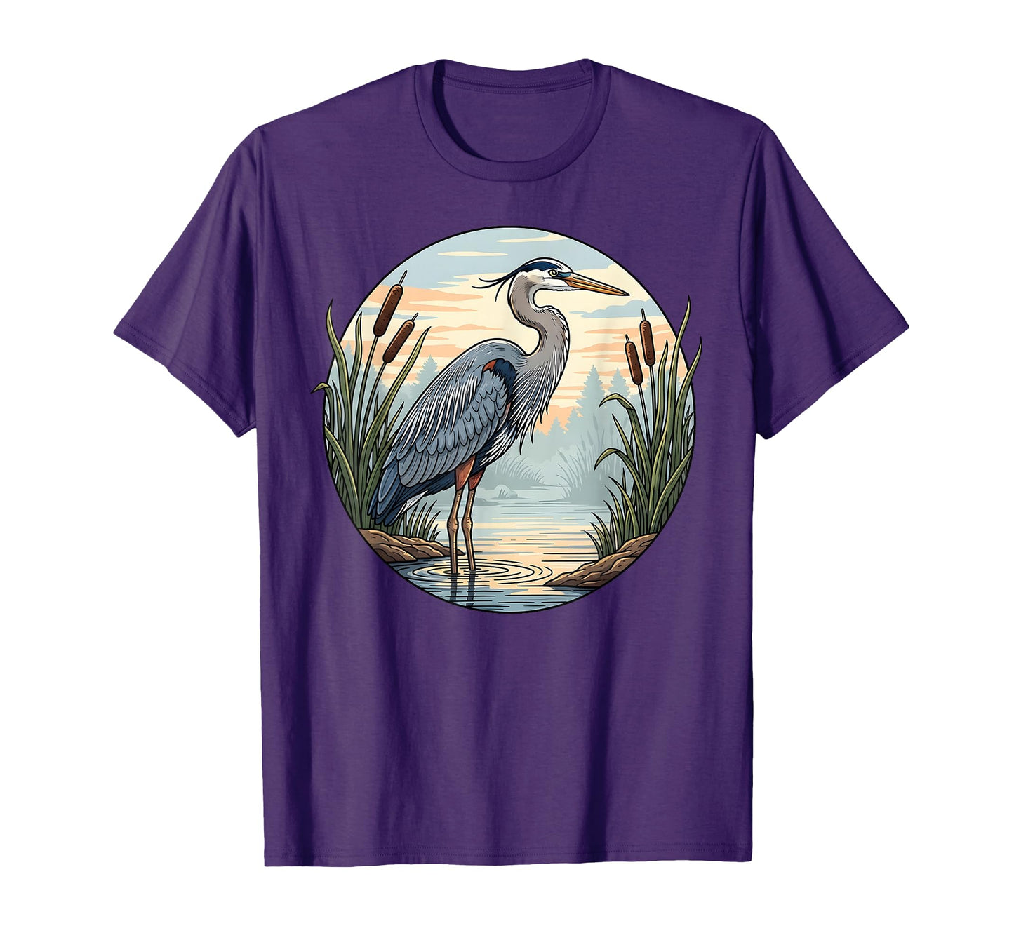 Blue Heron Lover Birdwatcher T-Shirt