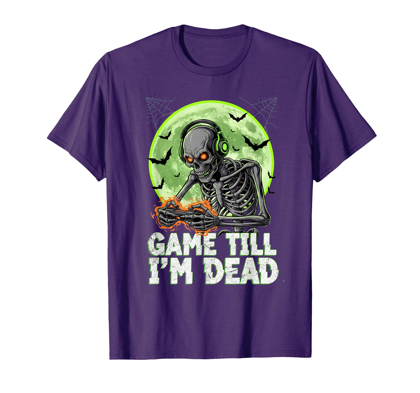 Game Till I’m Dead Skeleton Gamer Halloween Gaming Costume T-Shirt