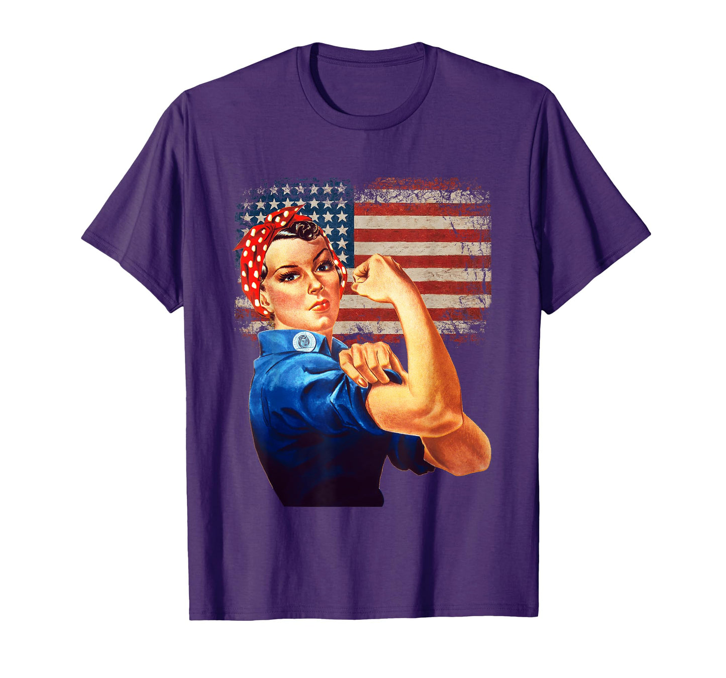 Rosie the Riveter American Flag Rosie the Riveter Women Men T-Shirt