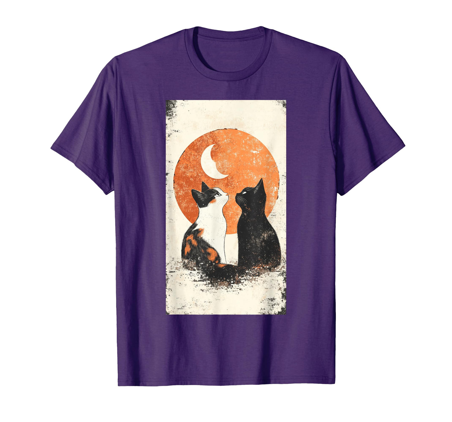 Calico Cat Cats Moon Astrology Vintage Witchy Men Women T-Shirt