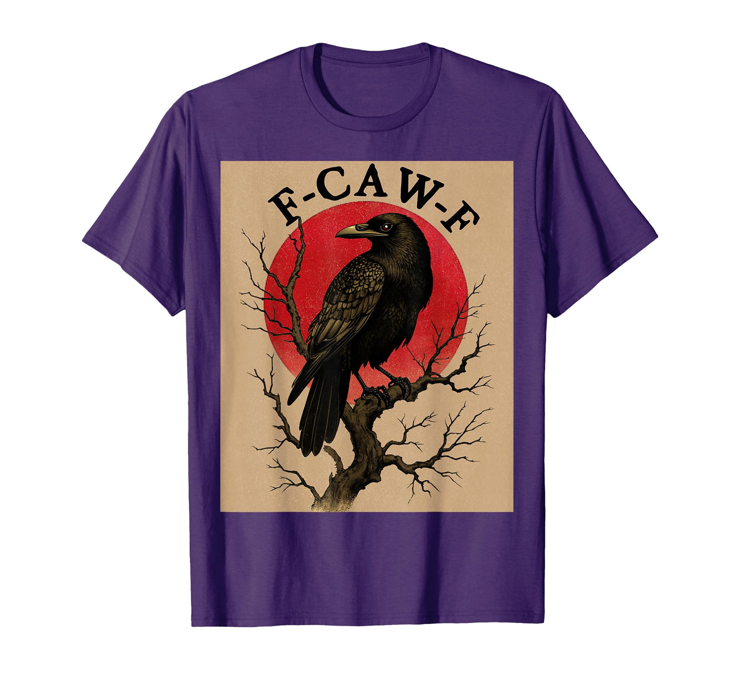 f caw f t Shirt Funny Crow Graphic Japanese Art f-caw-f T-Shirt