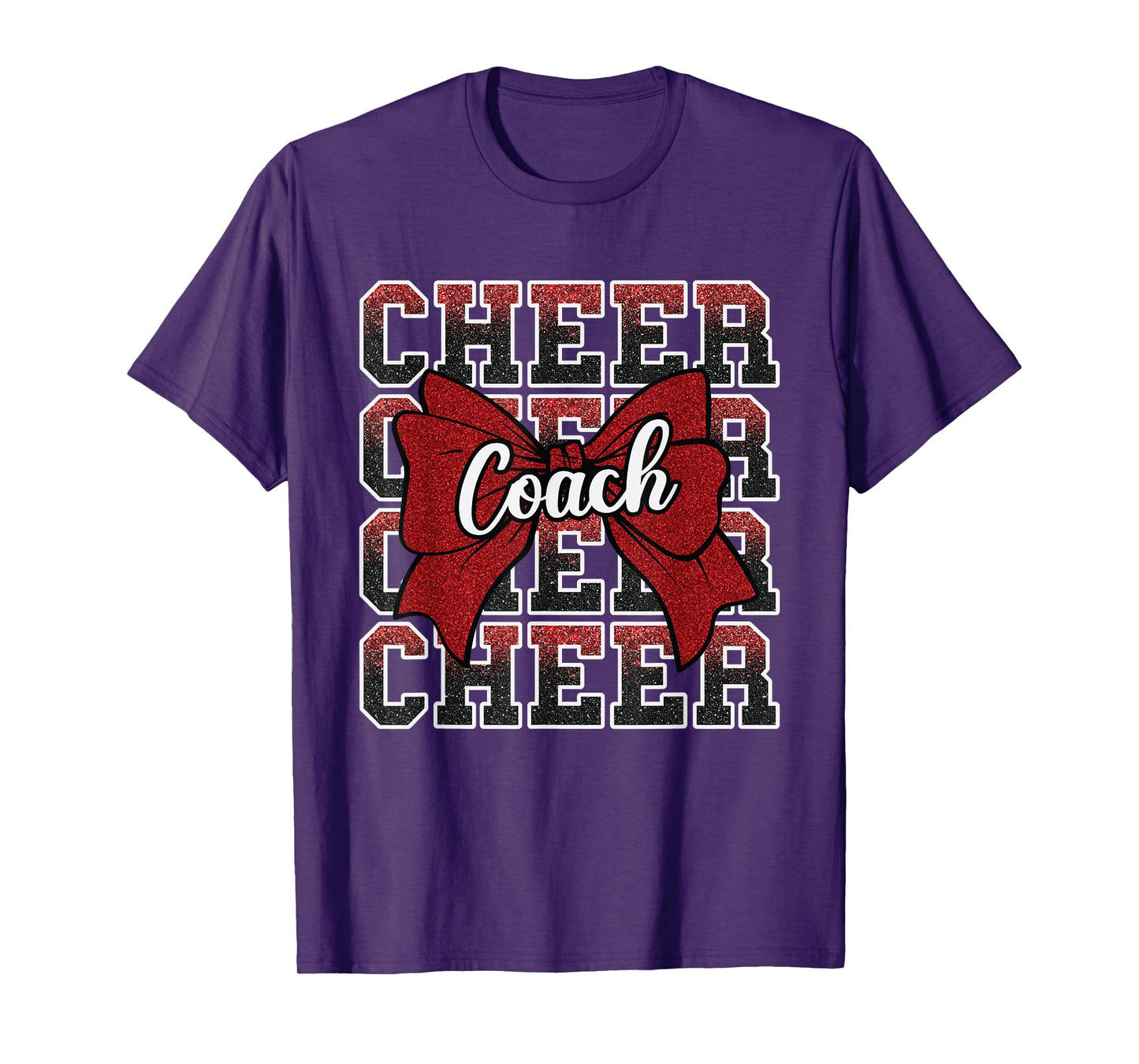 Red Funny Sport Loud Proud Cheer Coach Dad Father's Day T-Shirt