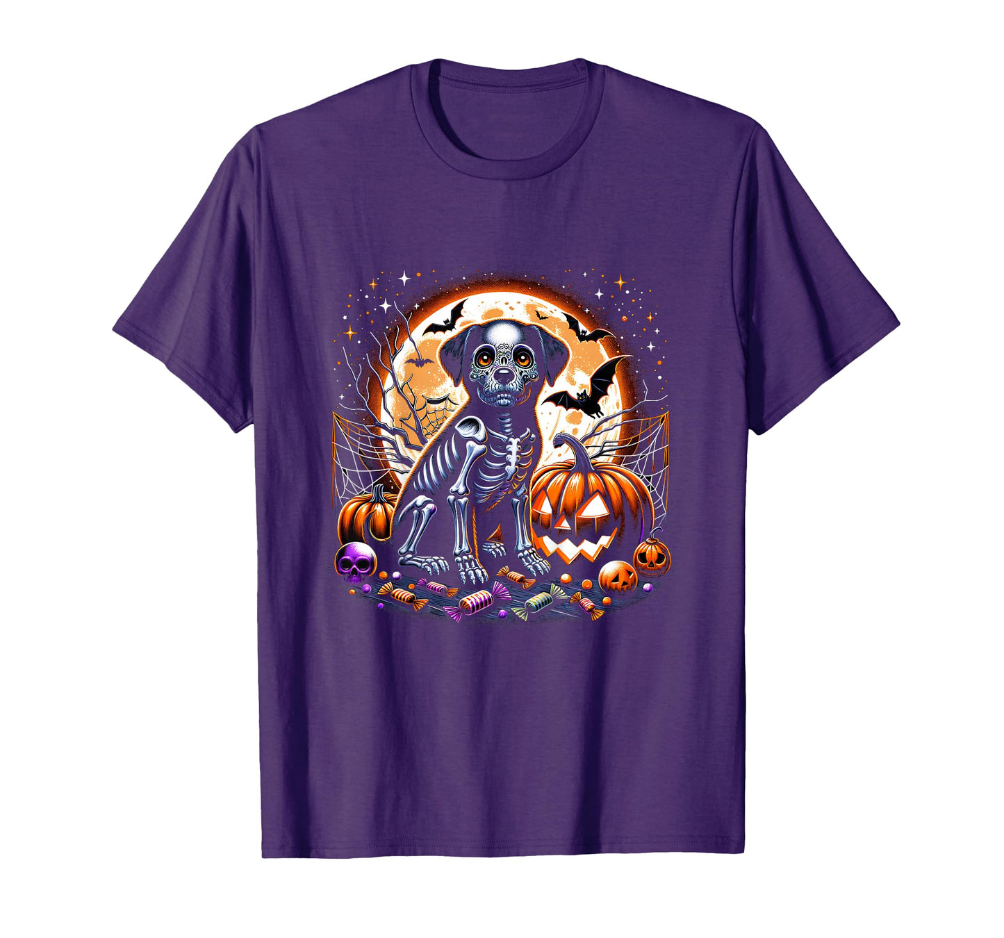 Dog Skeleton Halloween T-Shirt