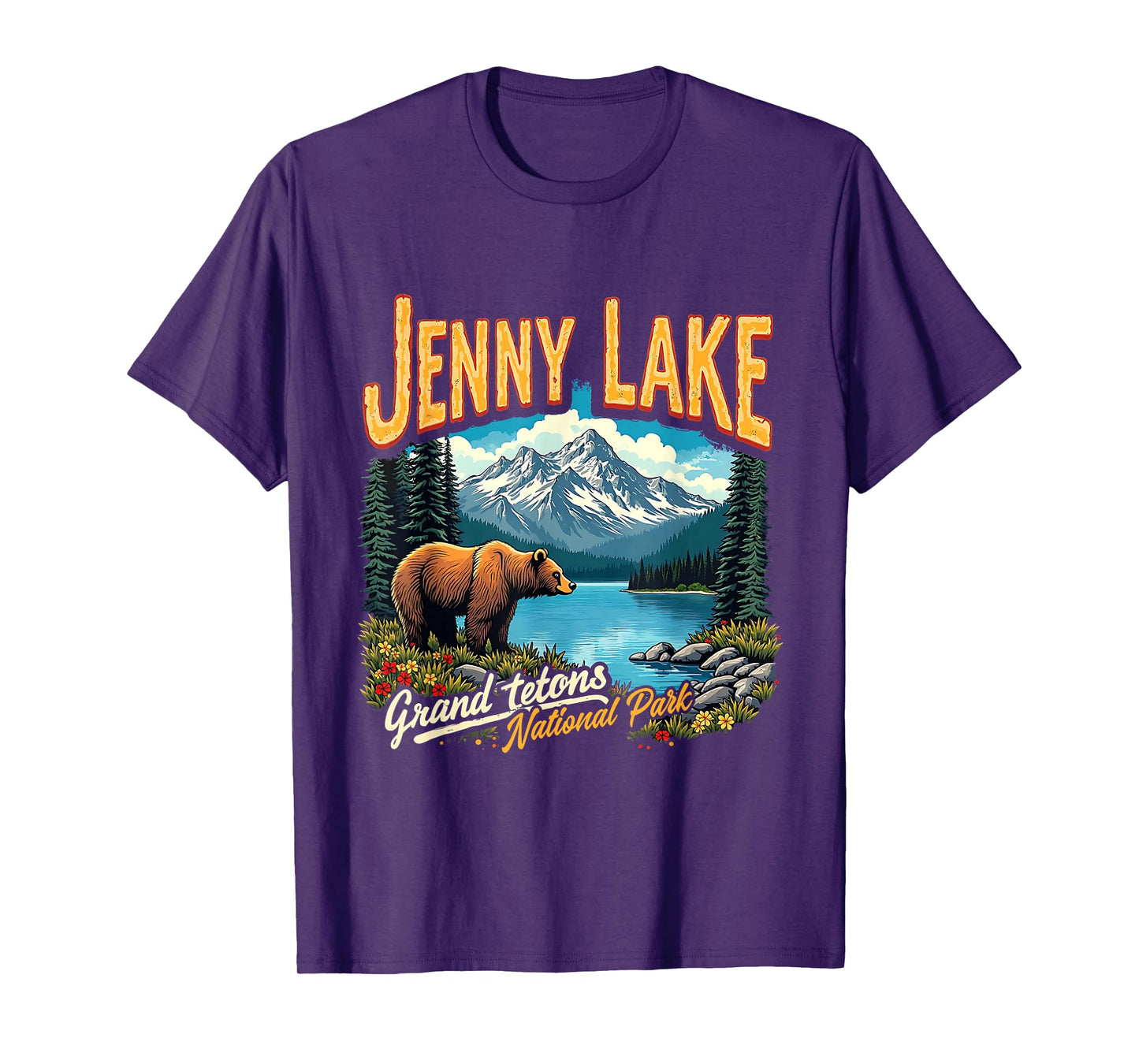 National Park Jenny Lake Vintage Trip Vacation Grand Tetons T-Shirt