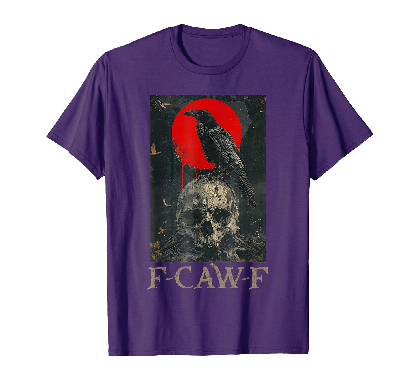 F-Caw-F Funny Crow Lover Raven Gothic Halloween FCWF Costume T-Shirt
