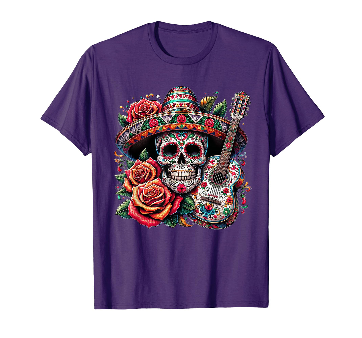 Cinco De Mayo Skull Sombrero Fiesta Mexican Skull Men Women T-Shirt