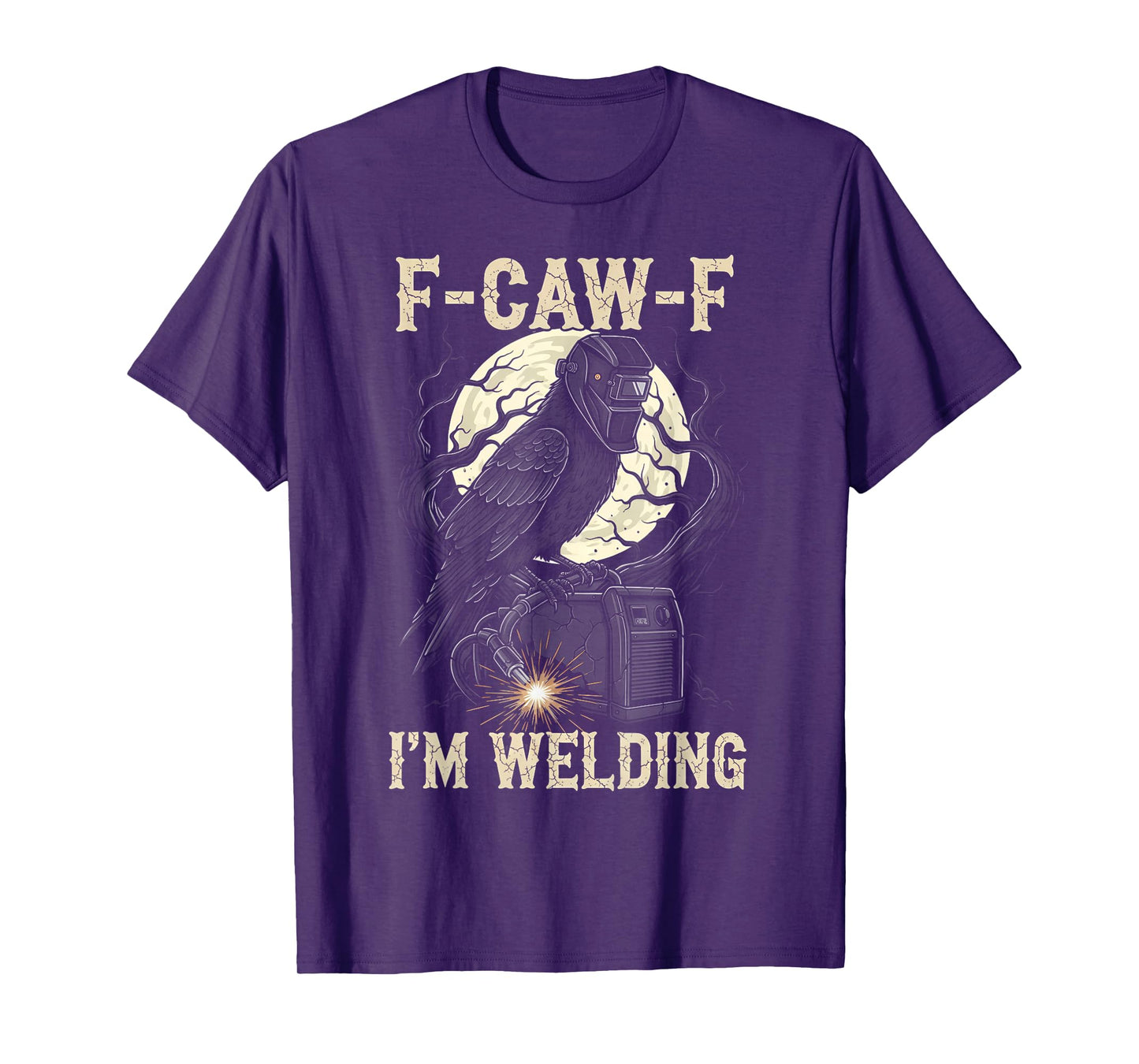 Black Crow F-CAW-F I'm Welding Funny Welder Gothic Adult T-Shirt