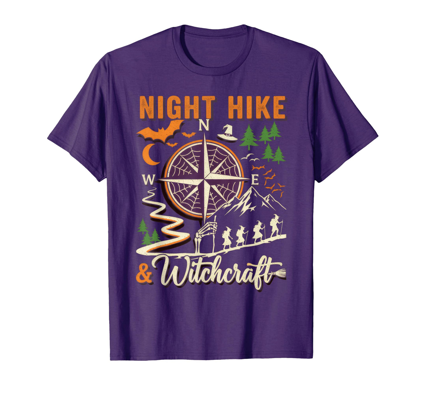 Halloween Night Hike Witchcraft Hiking Adventure T-Shirt