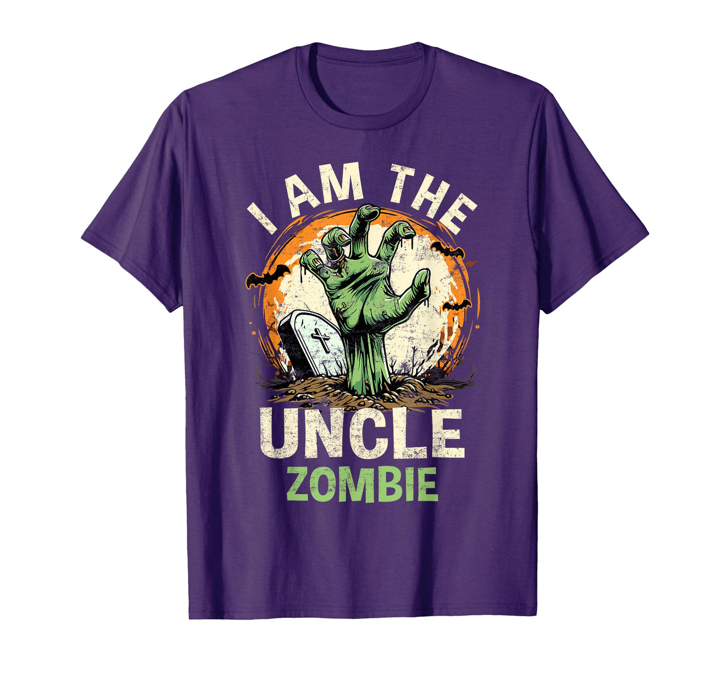 I Am The Uncle Zombie Halloween Costume Zombie Family T-Shirt
