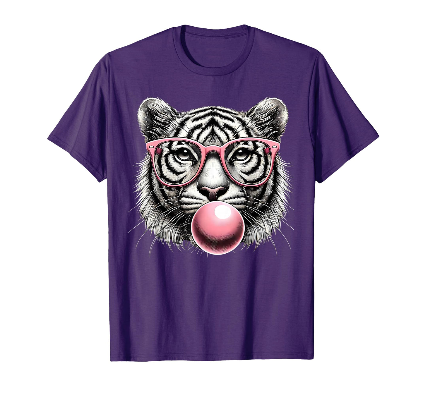 Tiger Women Tiger Face with Sunglasses Wild Animal Cute T-Shirt