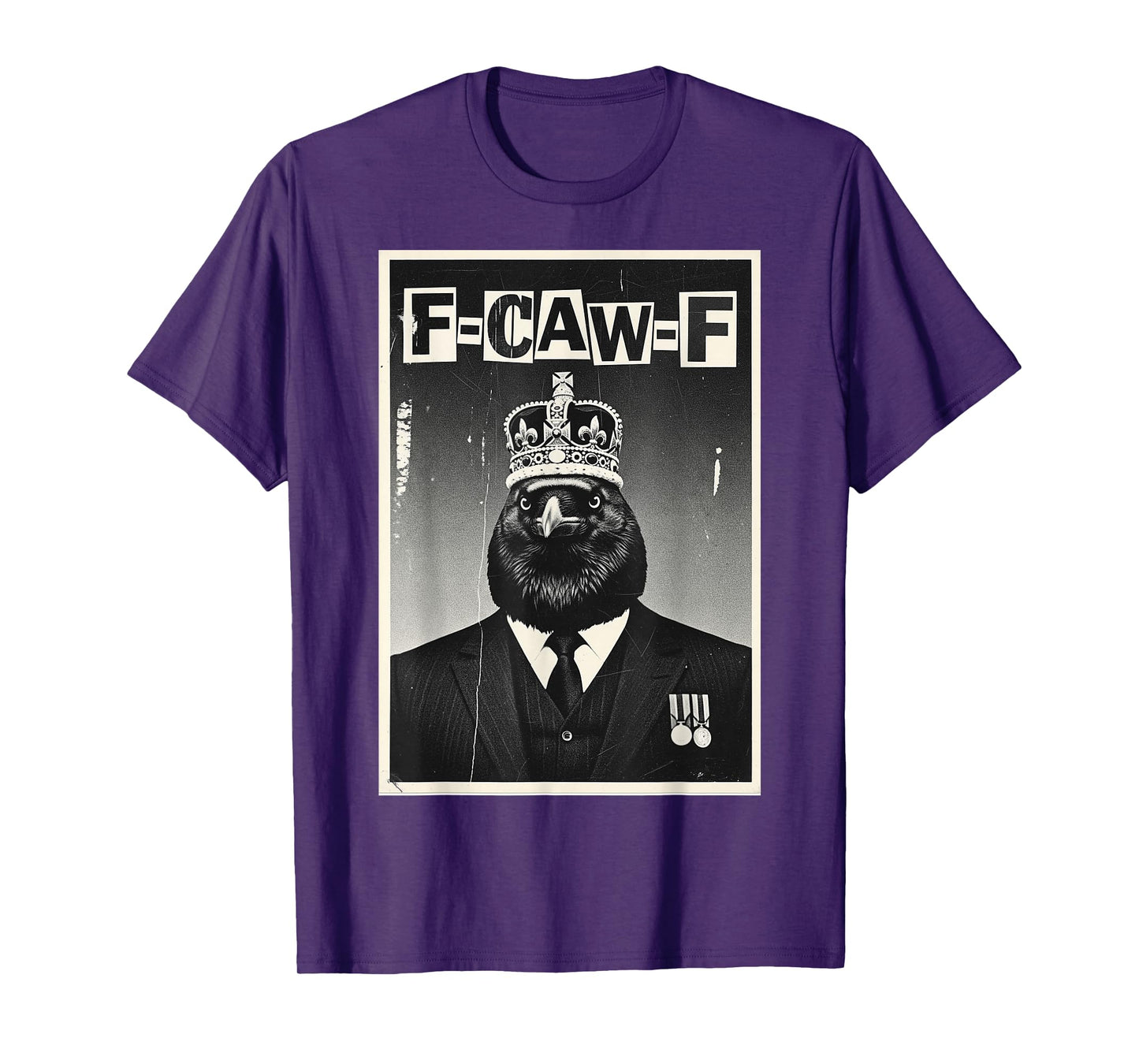 F Caw F | British Punk Crow Bootleg 80s Style | F-Kaw-F T-Shirt