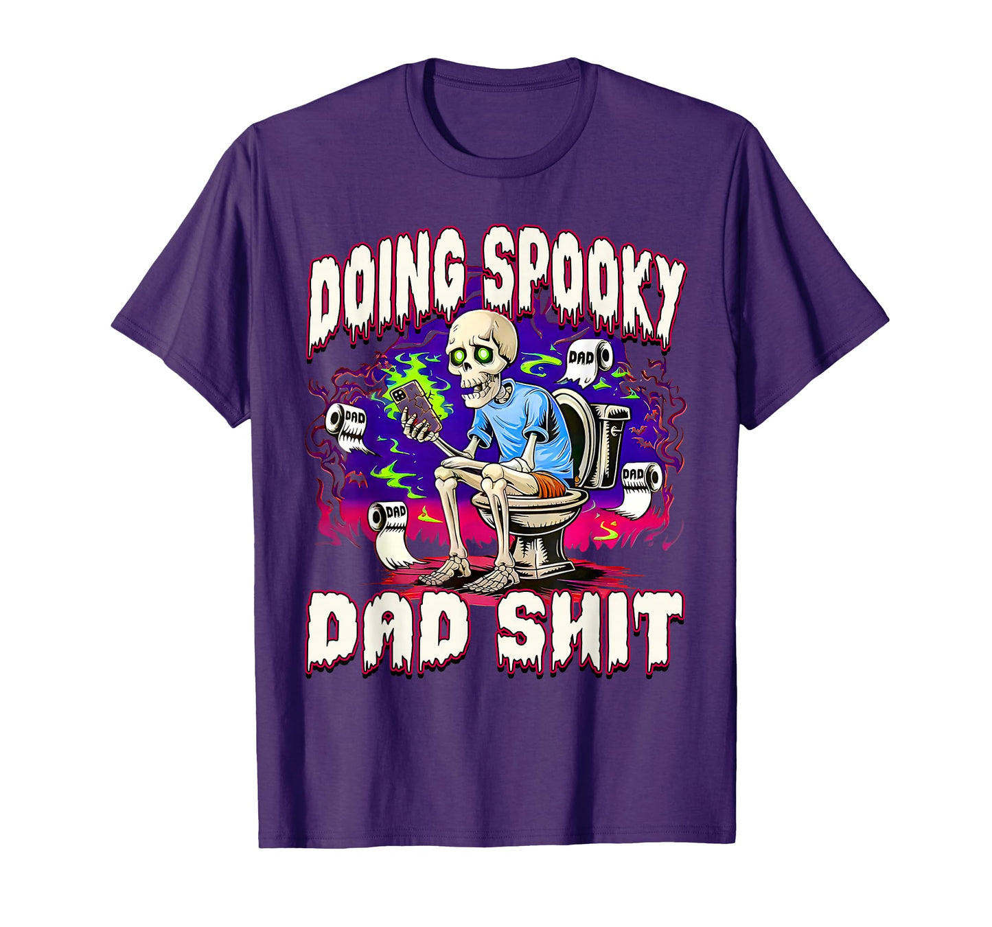 Funny Spooky Dad Skeleton Halloween Costume Doing Sp T-Shirt