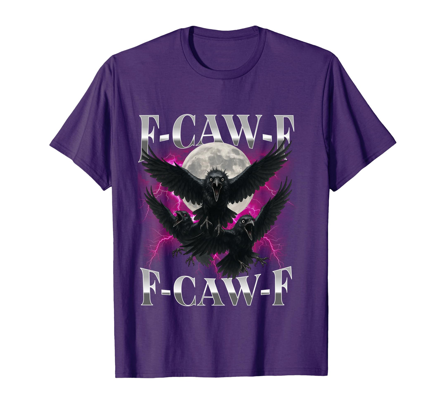 F-Caw-F Funny Crow Funny Adult Humor Gothic f caw f Long Sleeve T-Shirt