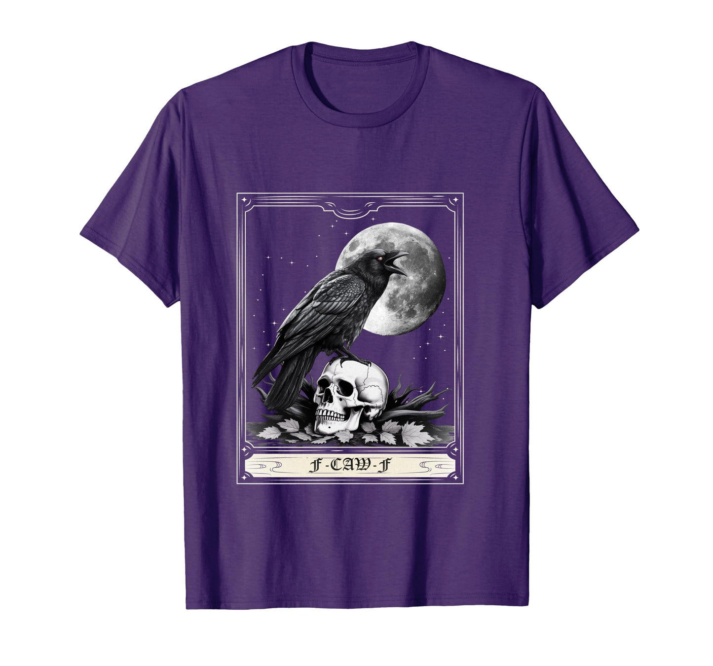 Halloween Tarot Card F Caw F Black Bird F-Caw-F Crow Men Long Sleeve T-Shirt