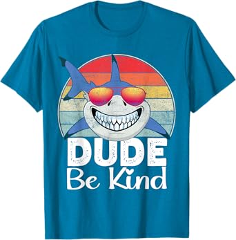 Dude Be Kind Shark Unity Day Orange Anti Bullying 2025 Kids T-Shirt