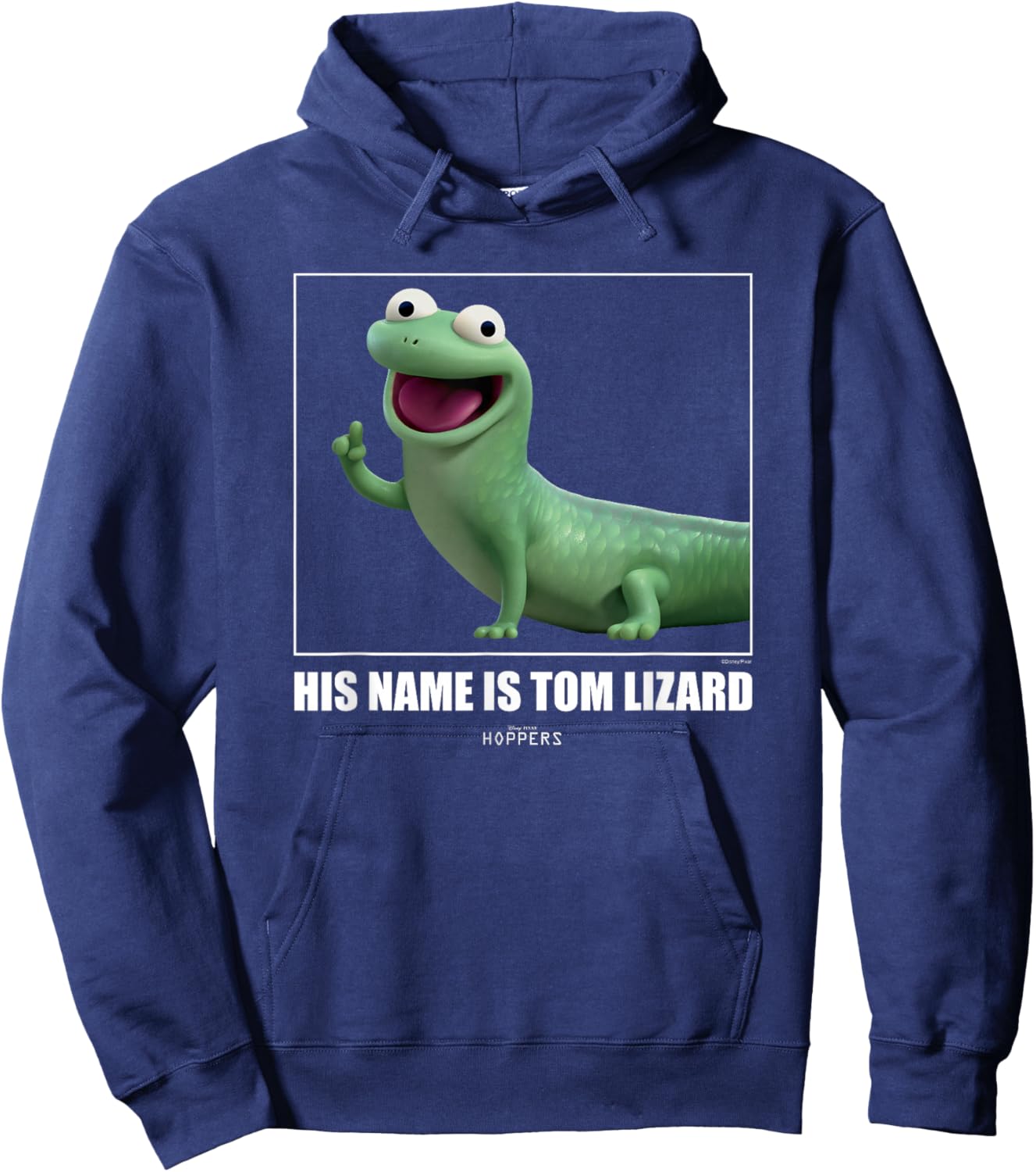 Disney Pixar Hoppers Tom Lizard Cute 3D Character Aesthetic T-Shirt Hoodie - Hoodie | Navy