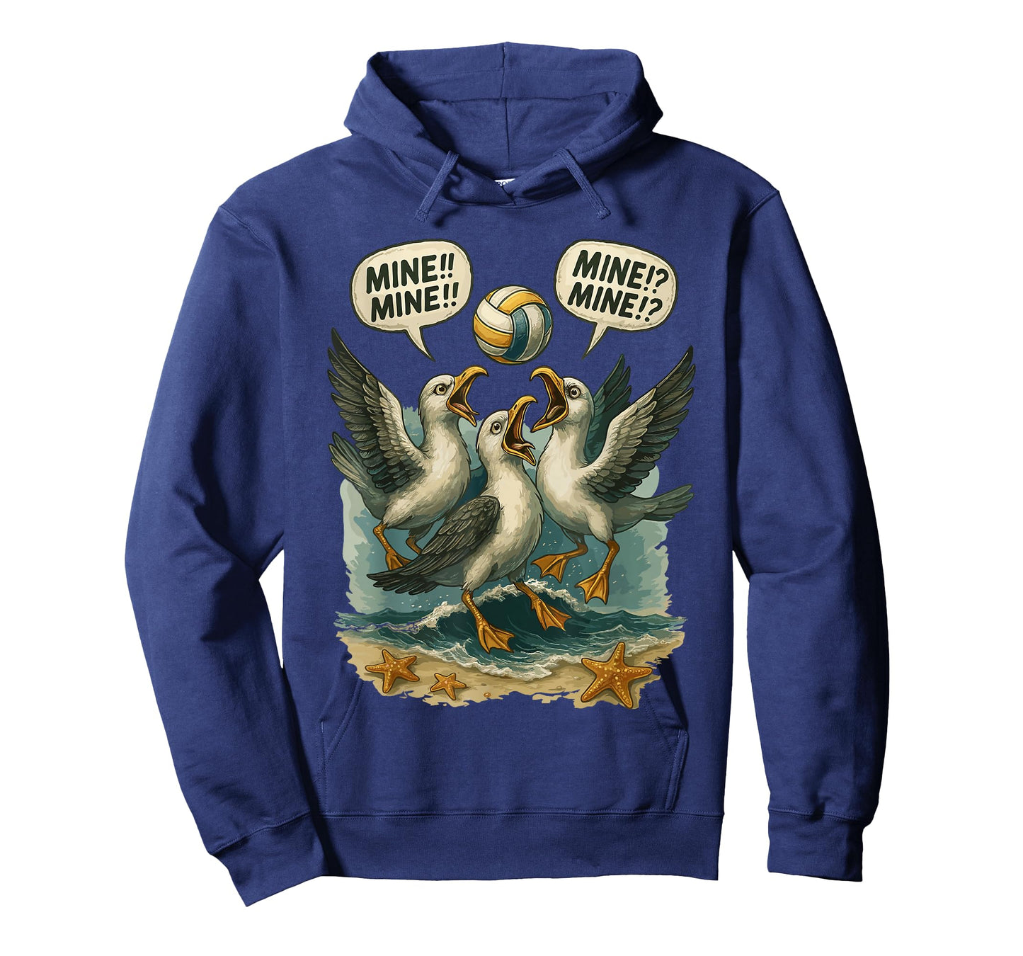 Volleyball Costume for Girls Women, Volleyball Seagull Mine T-Shirt - Hoodie | Navy