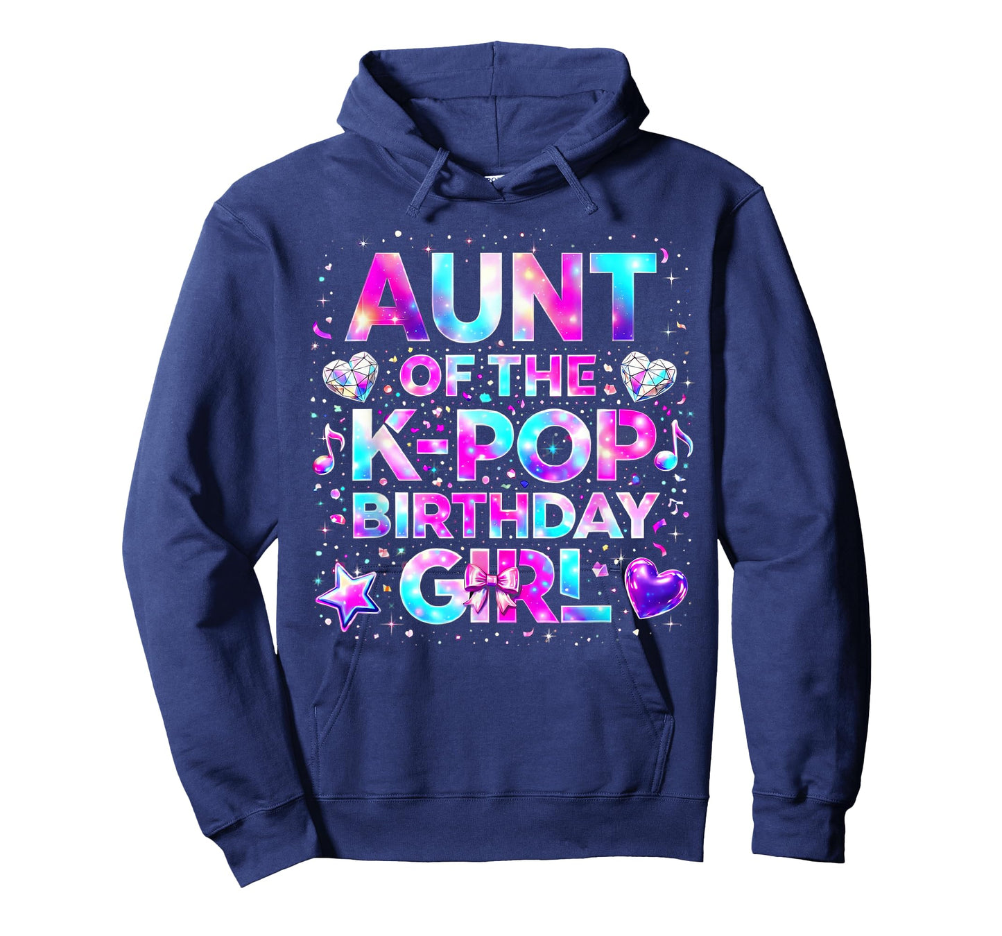 Auntie of The K-Pop Birthday Girls Korean Music T-Shirt - Hoodie | Navy