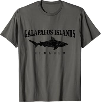 Galapagos Islands Ecuador Scuba Diver Shark Diving Vintage T-Shirt