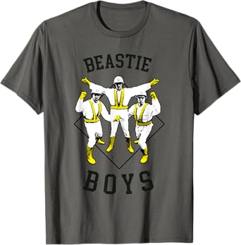 Beastie Boys Official Hello Nasty T-Shirt - Unisex-Adults, Music Fans, All Ages - Grey, Small, Short Sleeve, Classic Fit, Crew Neck, Polyester