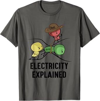 Electricity Explained Physics Nerd Gift I Teacher School T-Shirt