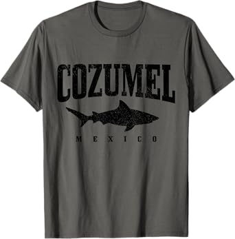 Cozumel Beach Mexico Diving Sharks Vintage T-Shirt