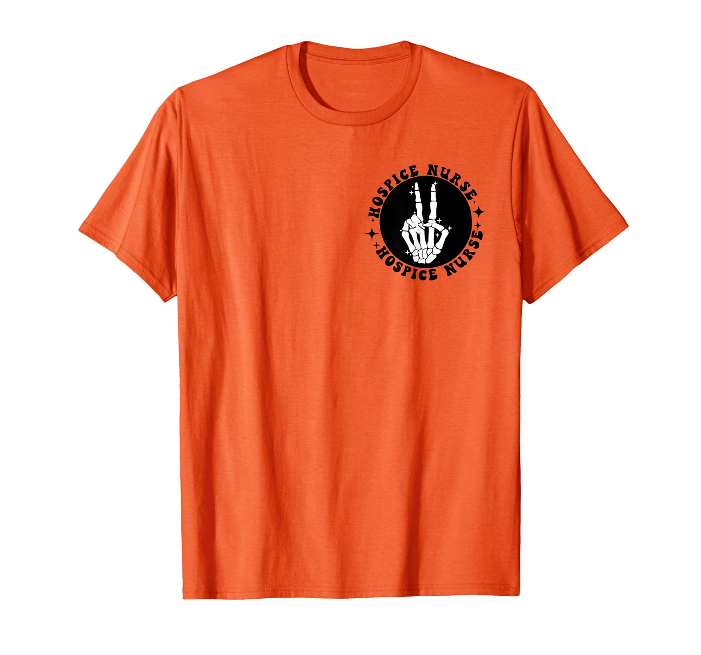 I Work In Heaven's Waiting Room Funny Groovy Hospice Nurses T-Shirt