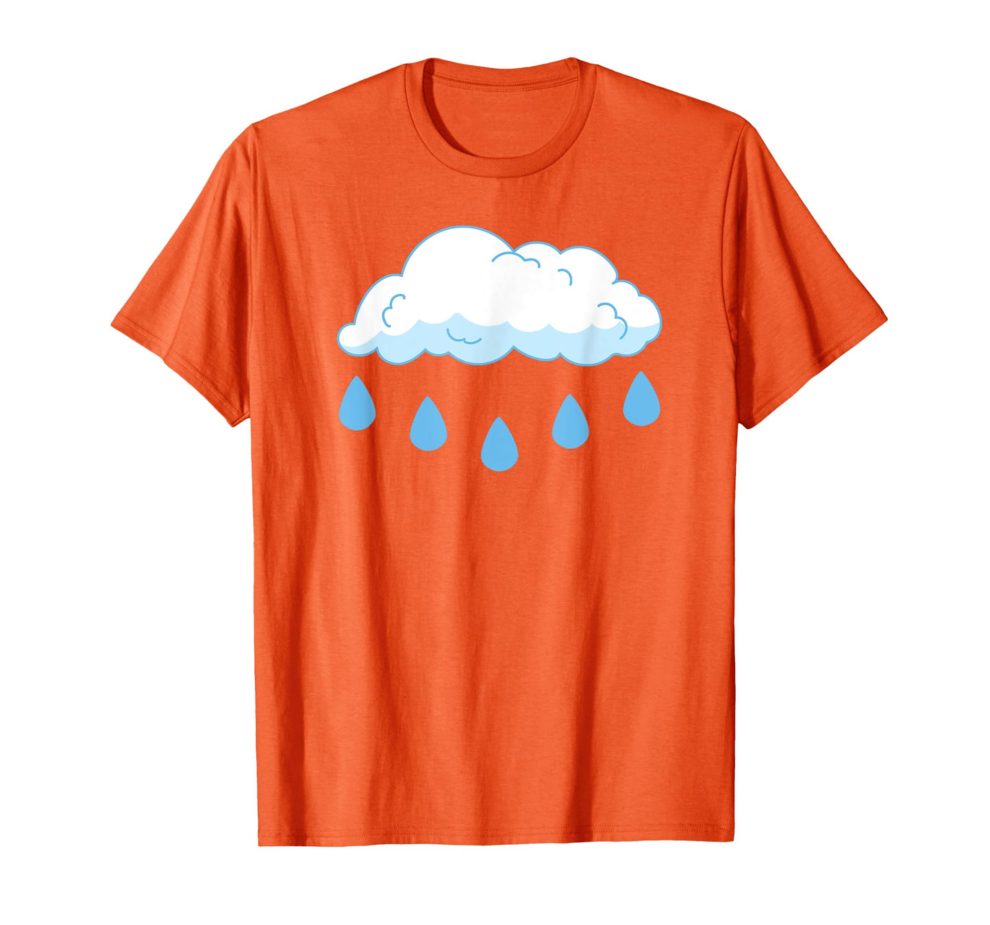 White Clouds Rain Drop Cloud Rain Costume T-Shirt