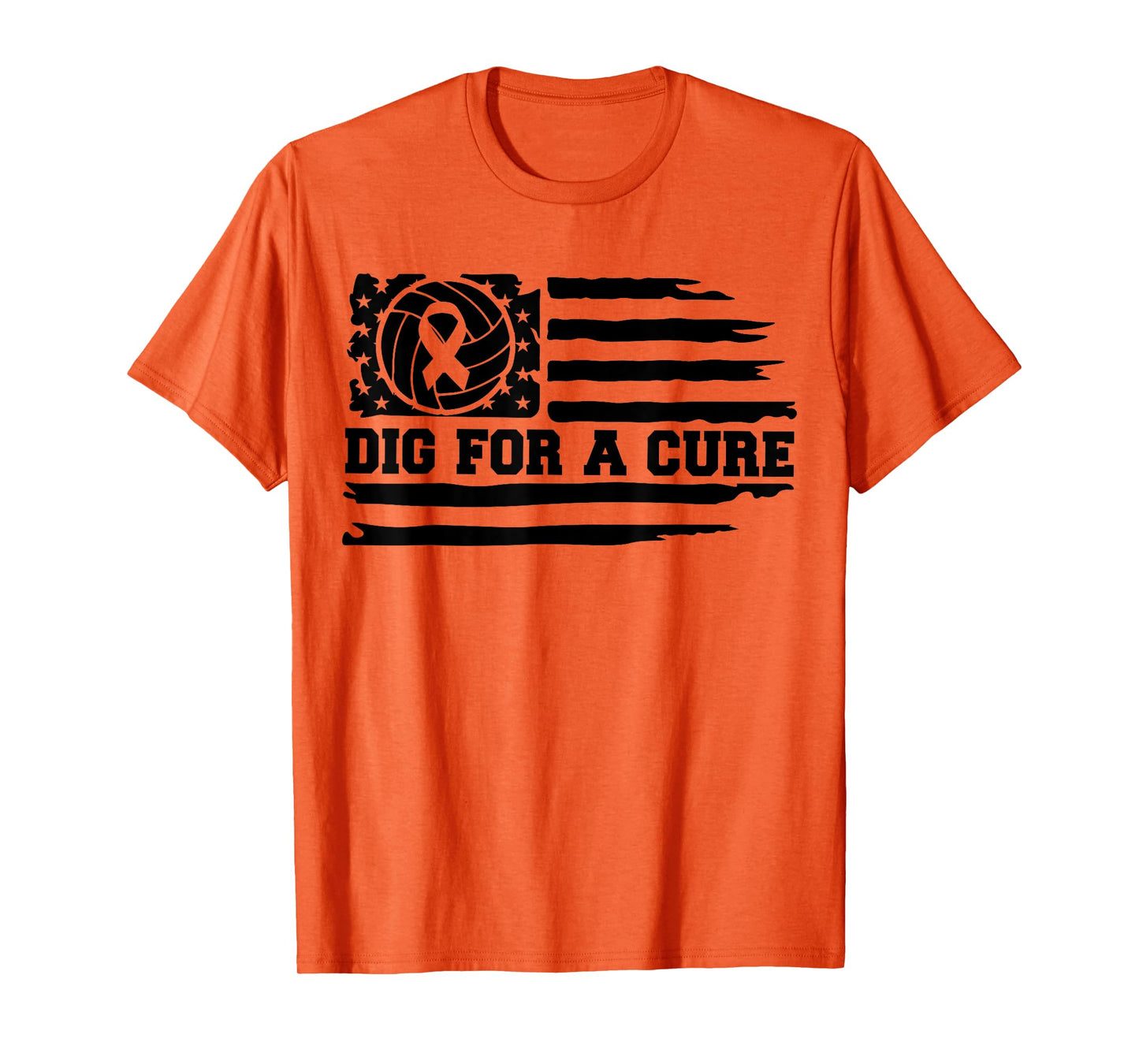Dig For A Cure Breast Cancer Volleyball Pink American Flag T-Shirt for Women Kids Men