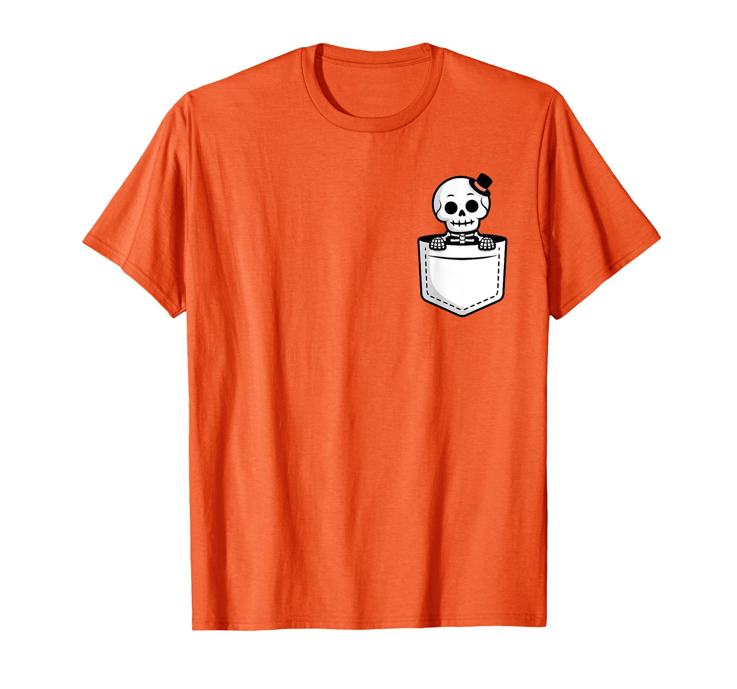 Halloween Skeleton Costume Pocket Men Women Kids Boys Girls T-Shirt