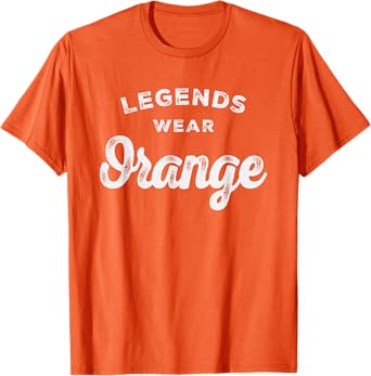 Legends Wear Orange Team Spirit Game Gear Color War T-Shirt