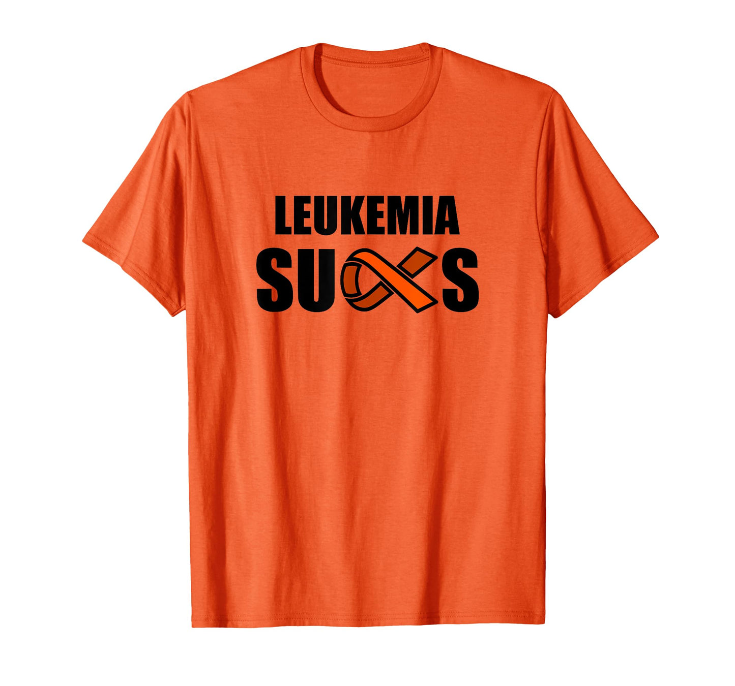 Leukemia Sucks, Leukemia Awareness Month Orange Ribbon T-Shirt