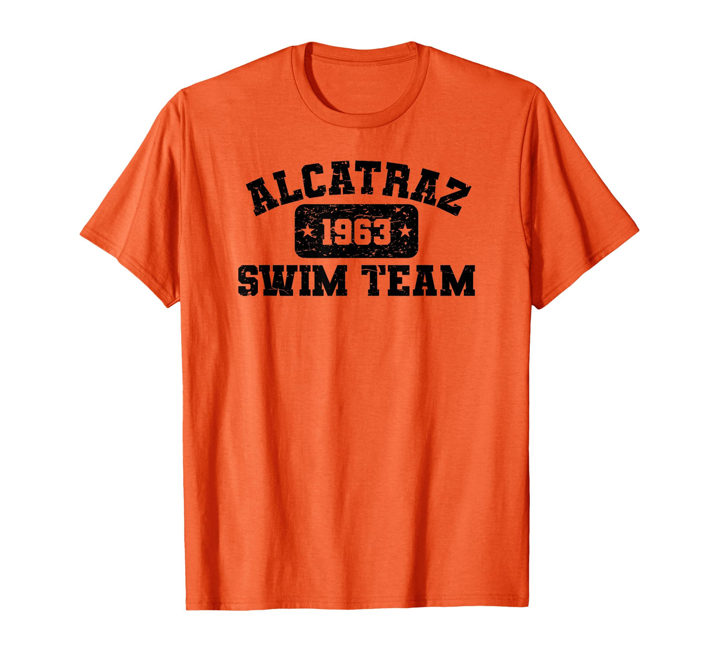 Old Man and the Ts Alcatraz Swim Team - Vintage Athletic Distressed T-Shirt
