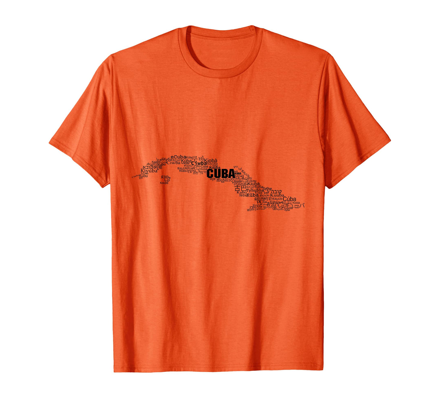 Cuba Map, Cuba in world languages T-Shirt