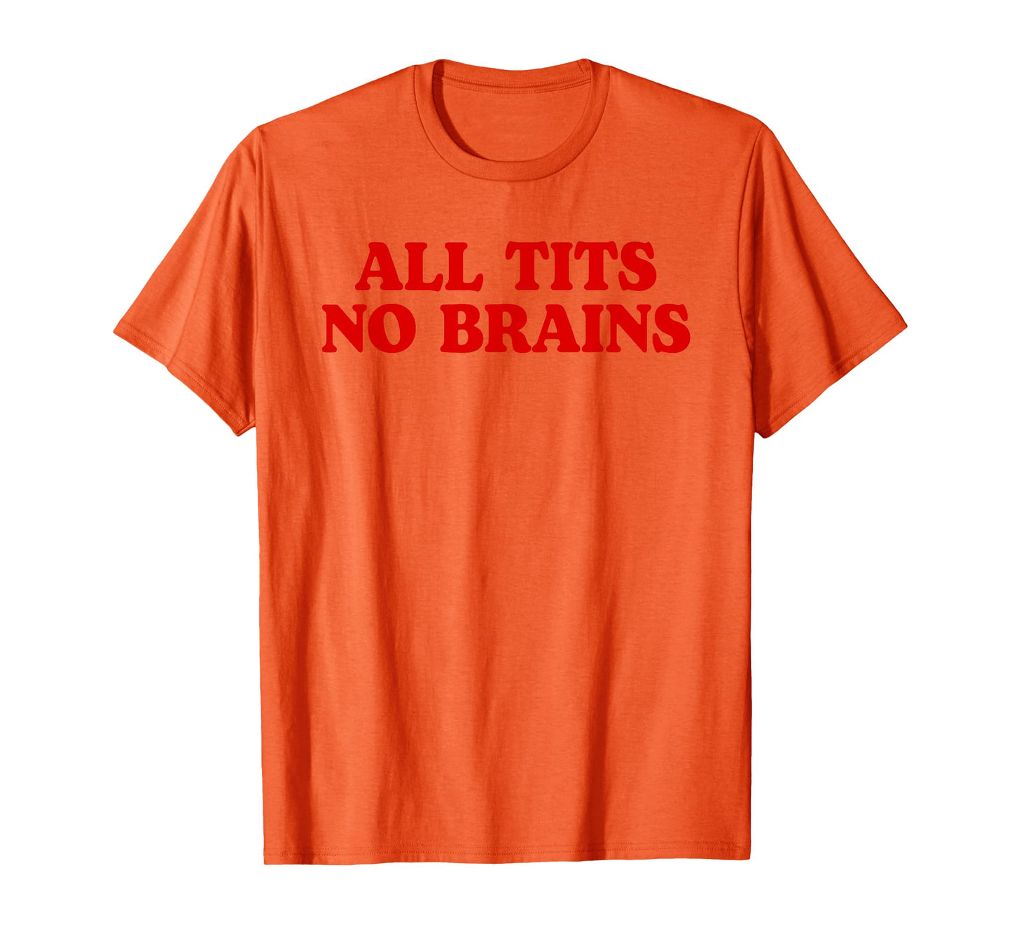 All Tits No Brains Funny Women Girls Sarcastic Saying T-Shirt