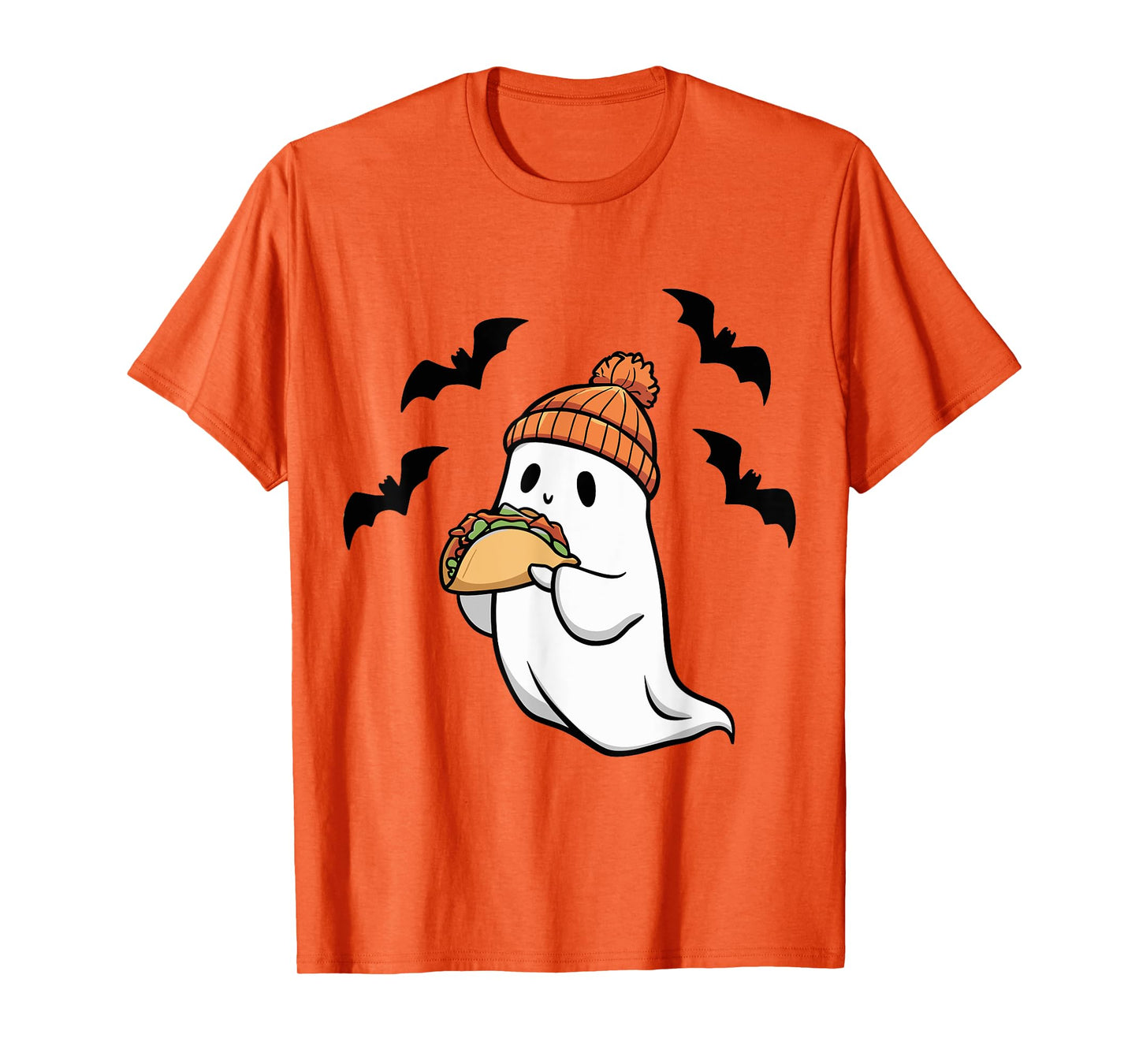 Funny Ghost Eating Tacos Spooky Taco Halloween Food Costume T-Shirt