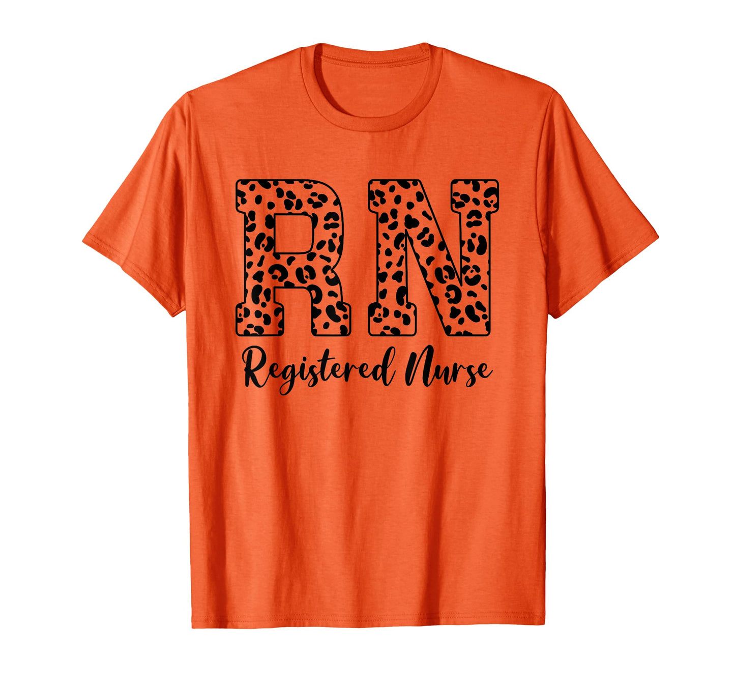 Women Registered Nurse - RN Nursing Leopard Print Nurse Day T-Shirt
