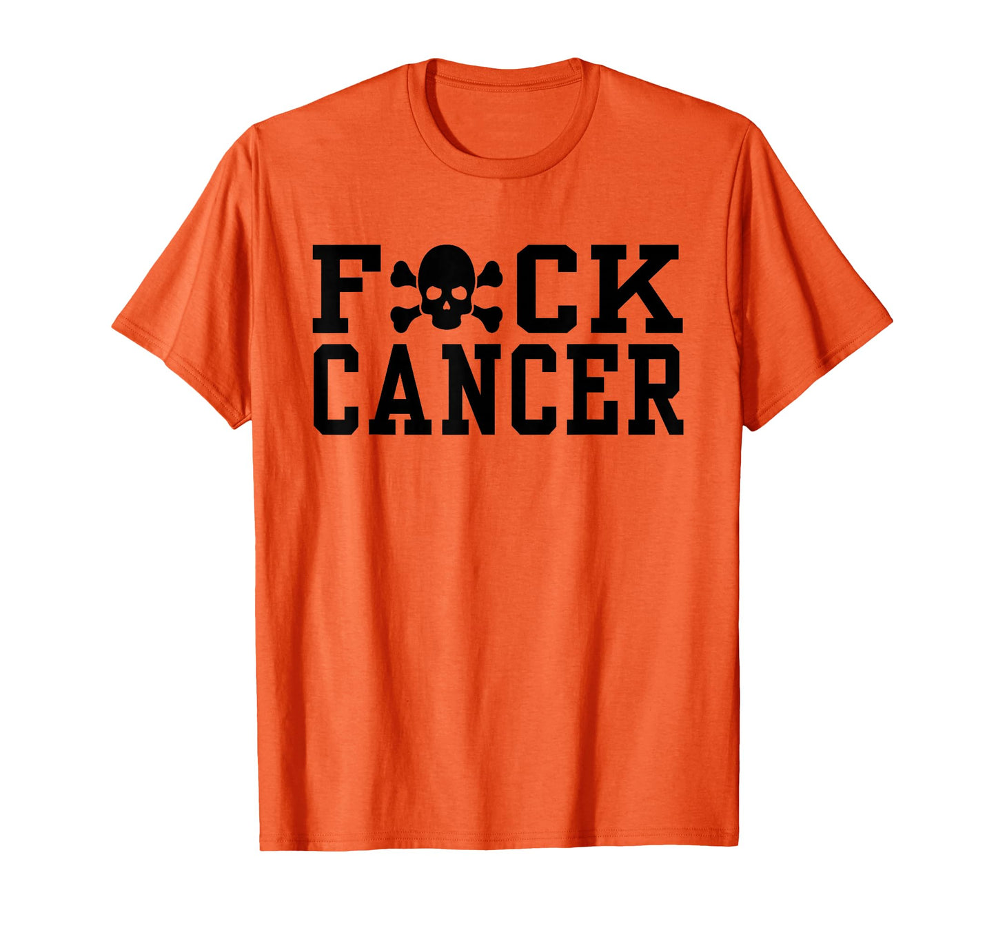 FCK Cancer Skull Skeleton Breast Cancer Humor T-Shirt