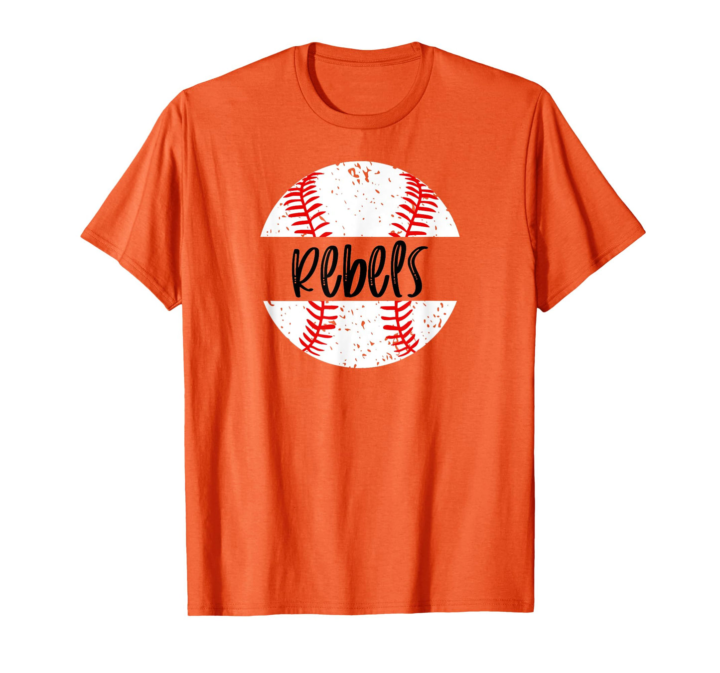 Rebels Baseball Team Mascot School Spirit Game Day T-Shirt