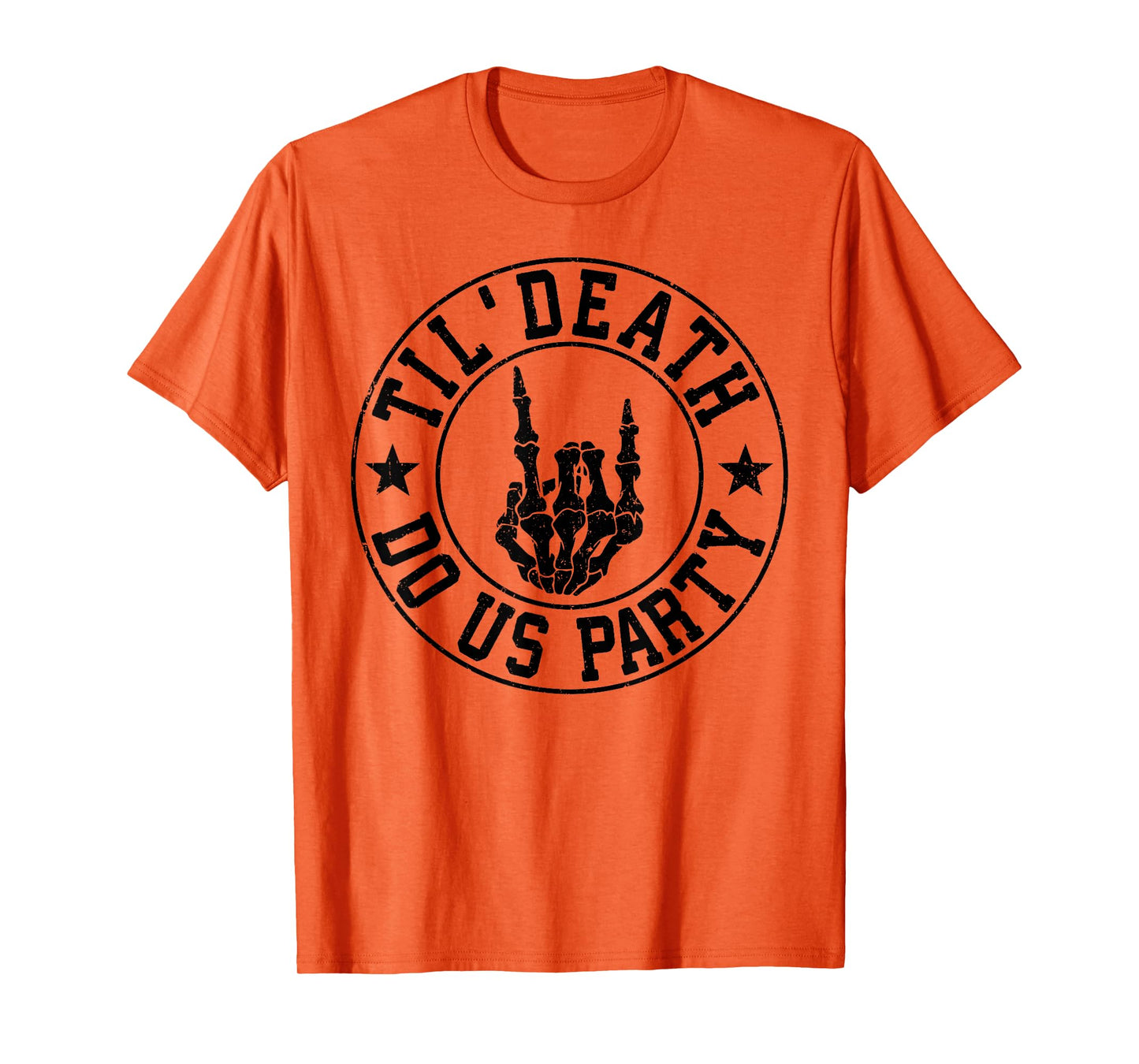 Til Death Do Us Party Gothic Skeleton Bachelorette Est. 2025 T-Shirt