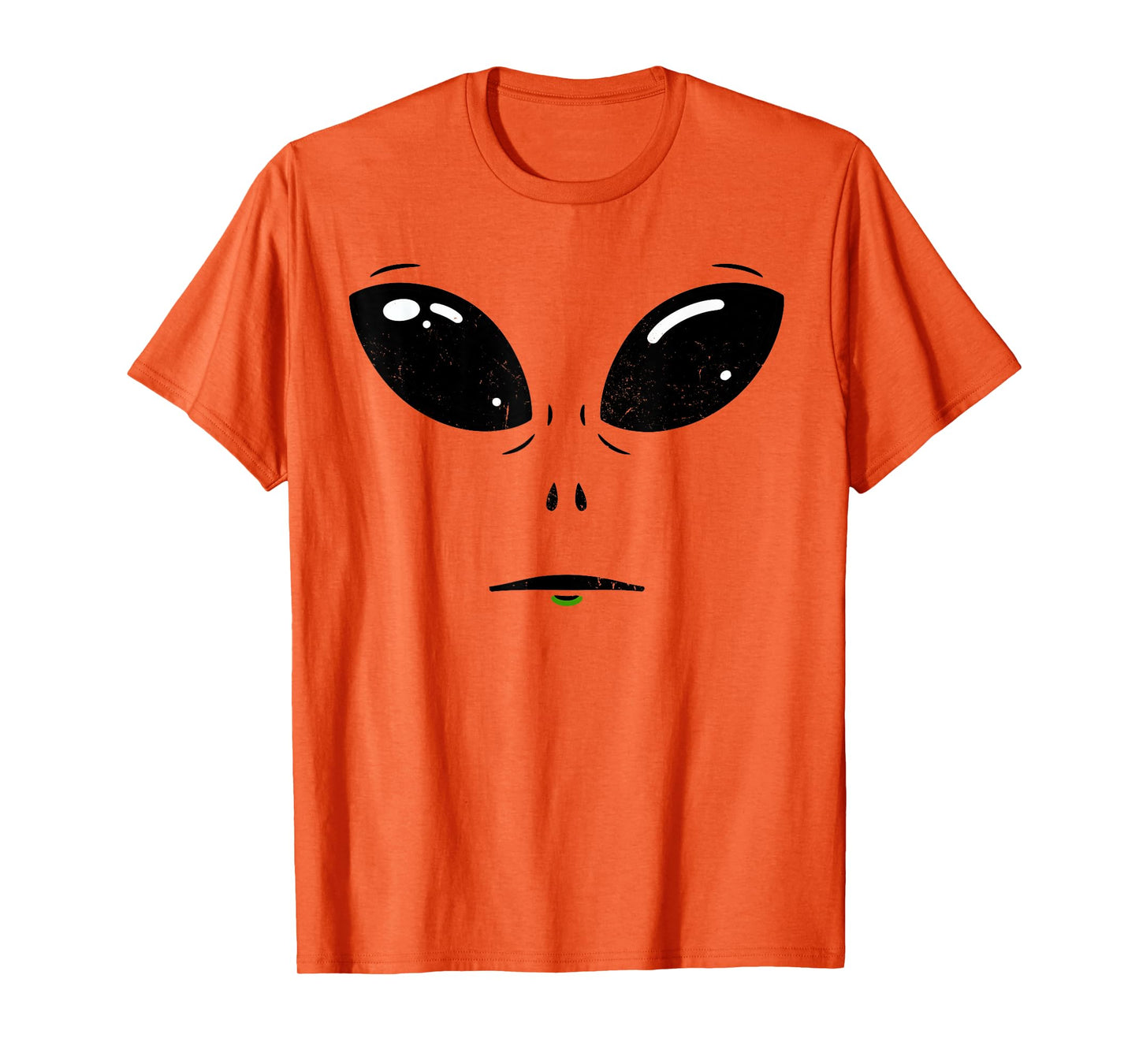 Alien Face Green Funny Halloween Costume for Men WOM T-Shirt