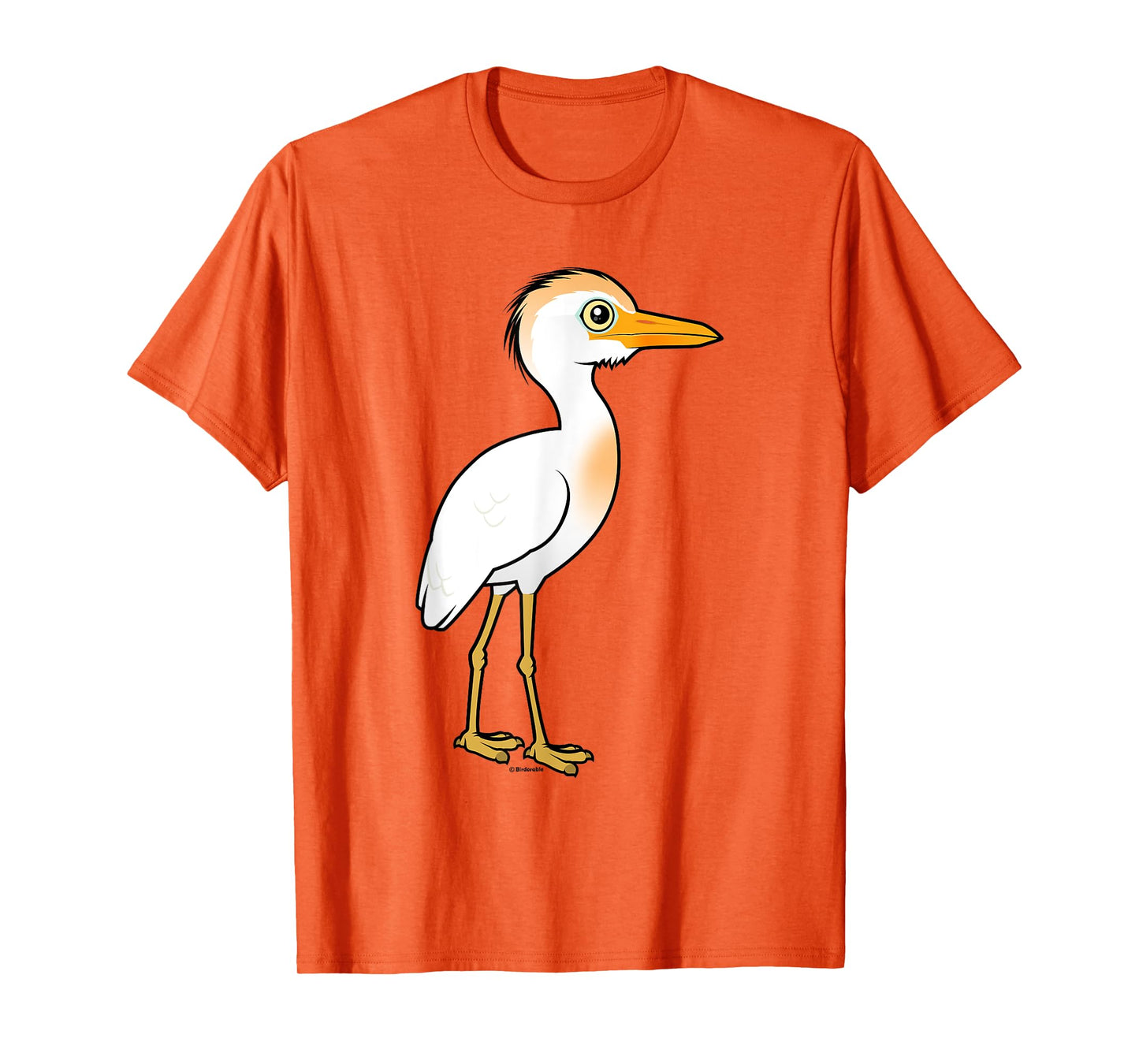 Impossibly Cute Cattle Egret | Birdorable Cartoon Bird T-Shirt