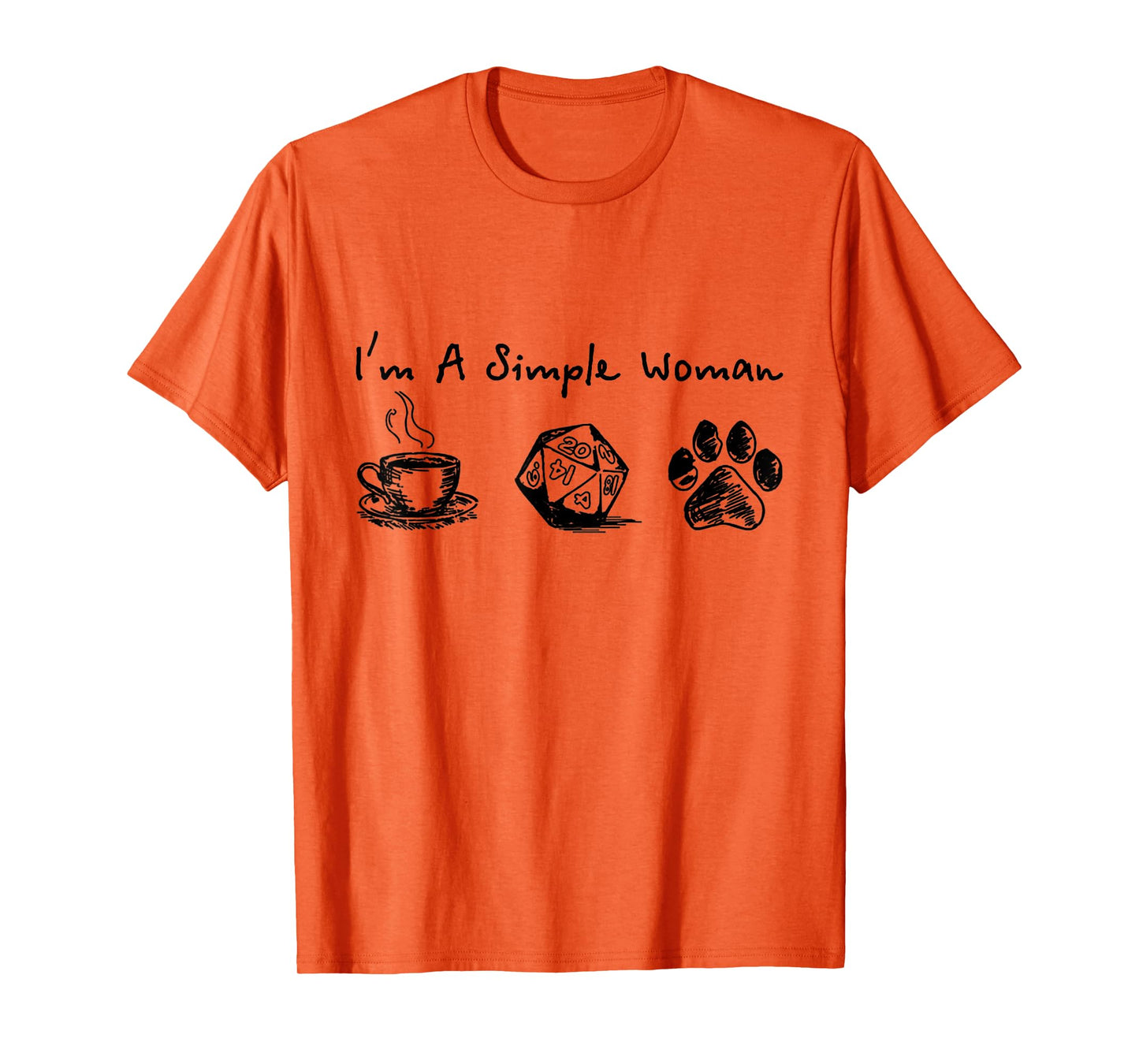 I'm A Simple Woman Coffee Dungeon And Dog Paw For Women T-Shirt