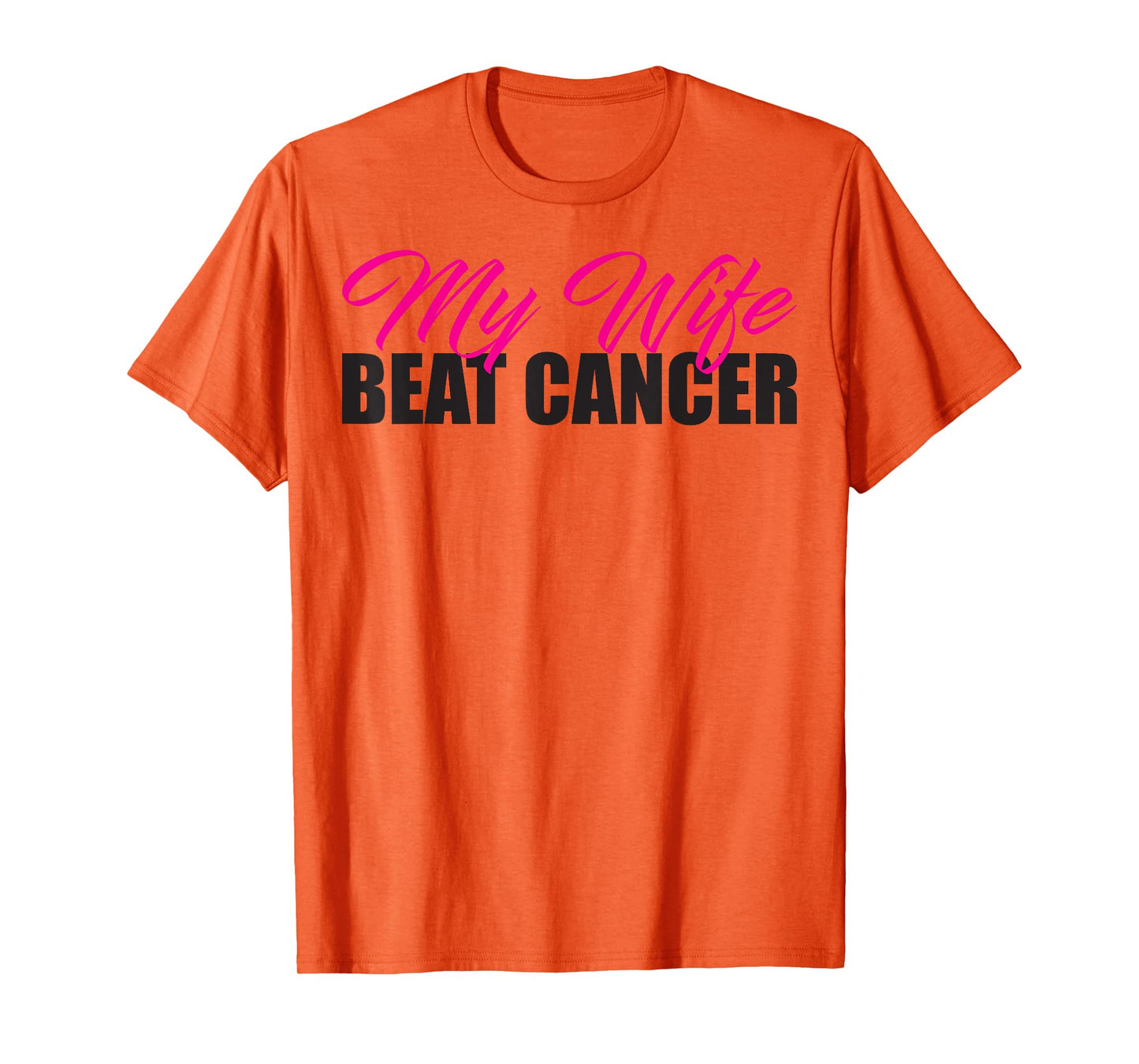 My Wife Beat Cancer Husband Breast Cancer Awareness Shirt T-Shirt