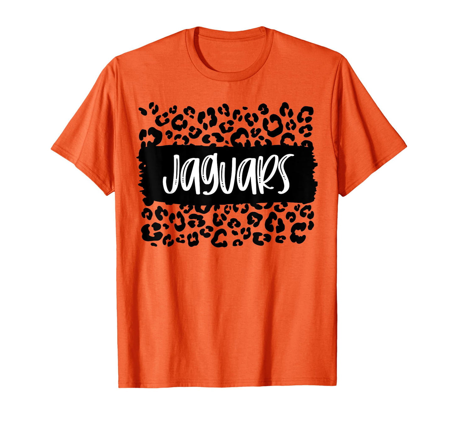 Jaguars Team Mascot School Spirit Game Night Leopard Print T-Shirt