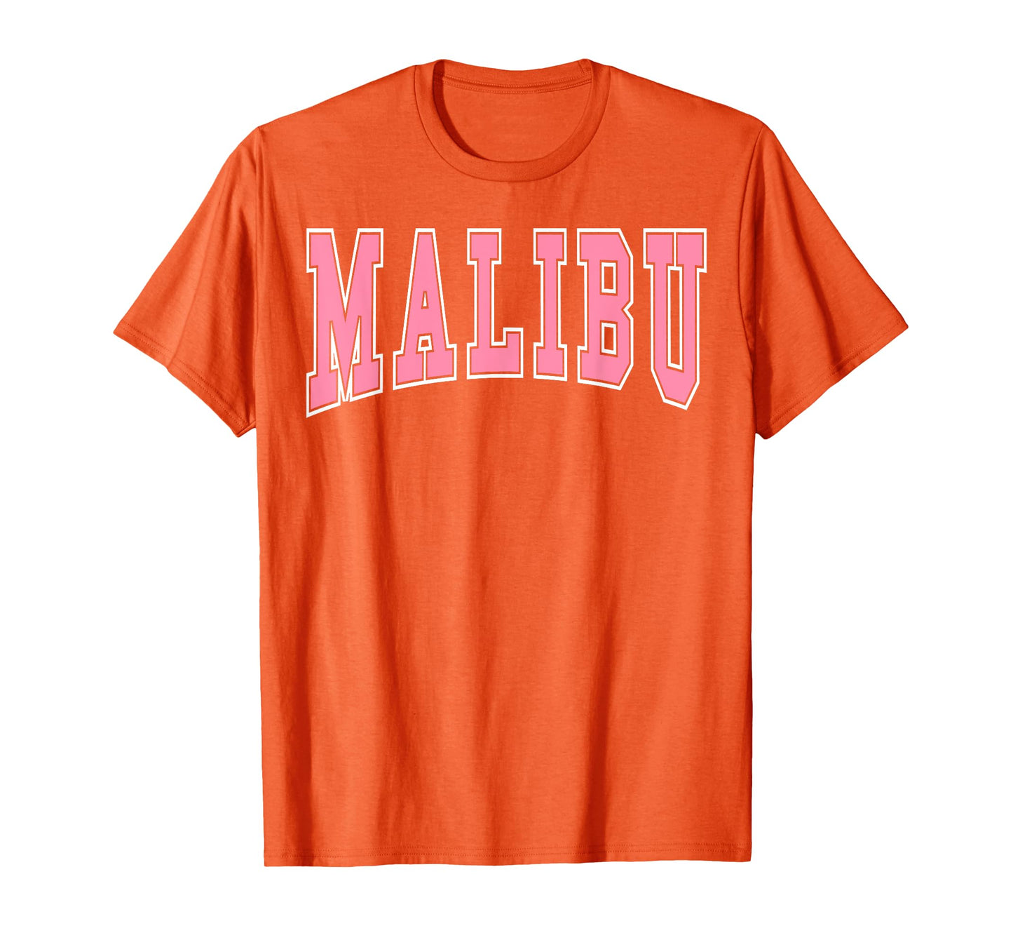 Preppy Varsity Pink Malibu California for Women Teen Girls T-Shirt