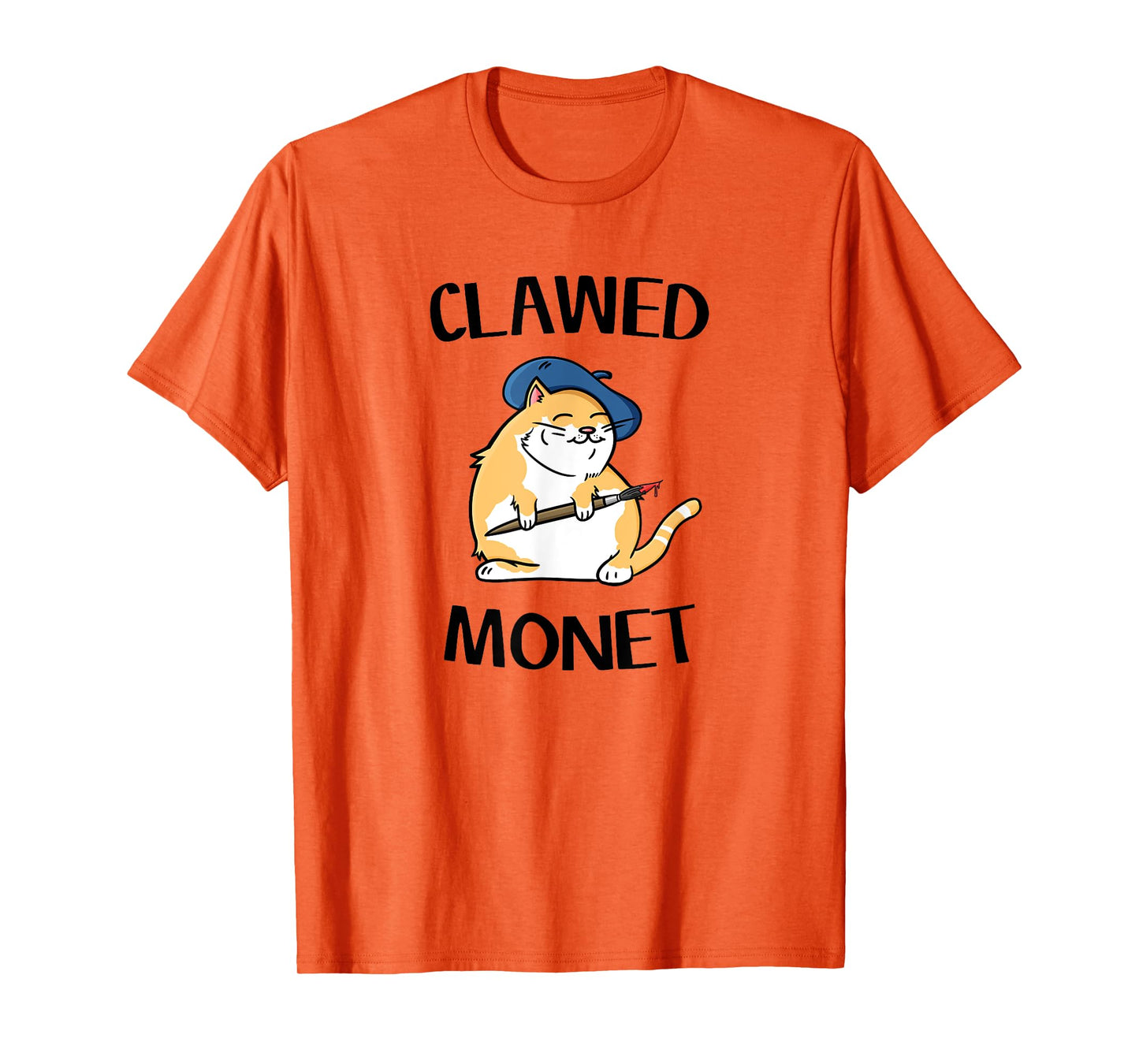 Funny Cat T-Shirt - French Artist Painting Clawed Monet Men Women Girls Kids T-Shirt